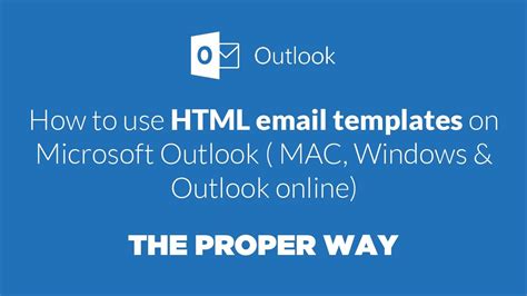 how to add html email template in outlook mac