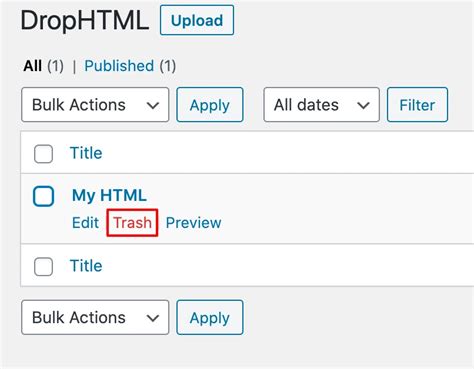 how to add html file in wordpress