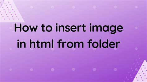 how to add image in html from folder