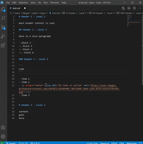 how to add image in markdown visual studio code