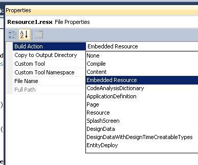 how to add image in resource file in c#