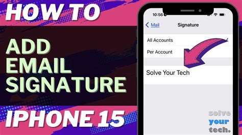 how to add image to email signature iphone 15