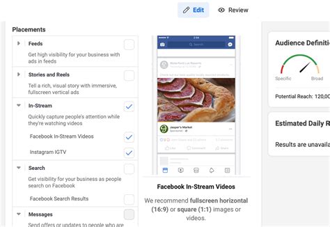 how to add in stream ads on facebook