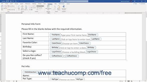how to add instructional text in word