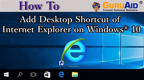 how to add internet shortcut to desktop