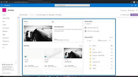 how to add items to sharepoint home page