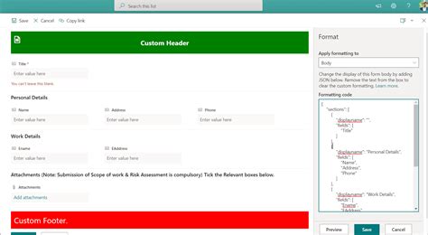 how to add json code in sharepoint list