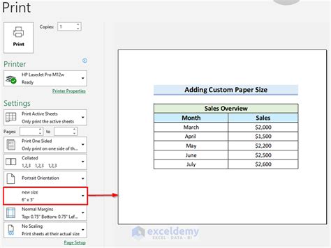 how to add ledger paper size in excel