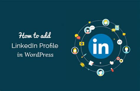 how to add linkedin link to wordpress