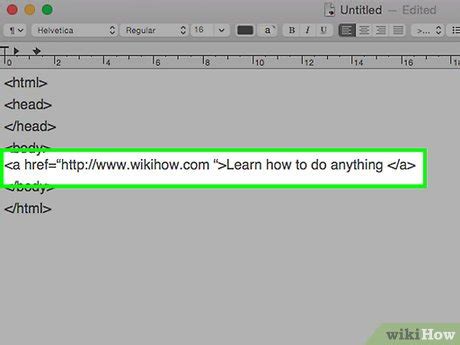 how to add links in html using notepad