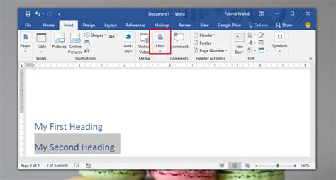 how to add links in microsoft word