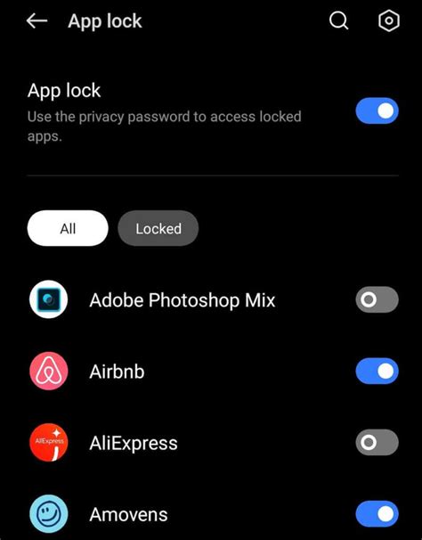 how to add lock on certain apps