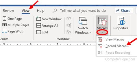 how to add macro recorder in microsoft word