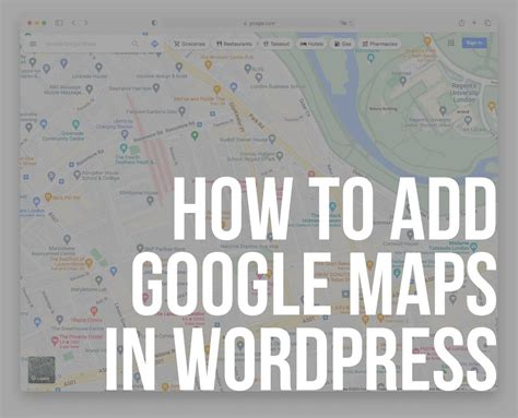 how to add map link in wordpress