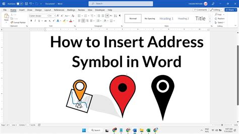how to add map symbol in word