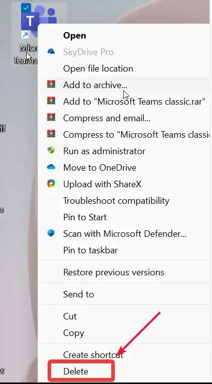 how to add microsoft teams shortcut to desktop