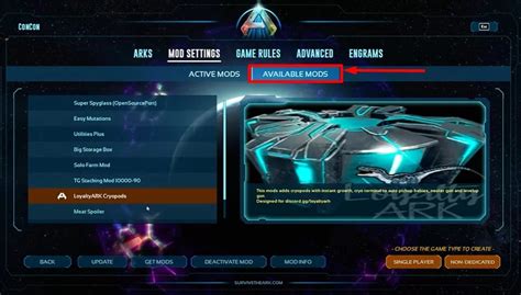 how to add mods to ark ascended single player
