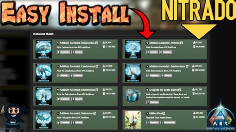 how to add mods to my nitrado ark server