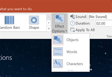 how to add morph effect in powerpoint 2016
