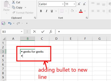 how to add multiple bullet points in one cell in excel