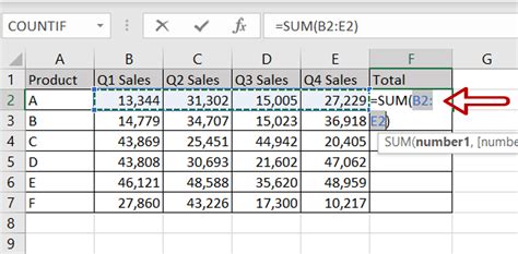 how to add multiple columns in excel formula