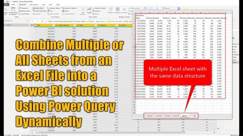 how to add multiple excel sheets in power bi