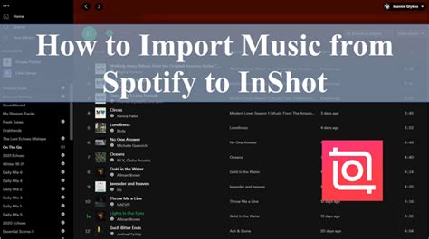 how to add music to inshot video from spotify