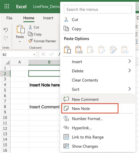 how to add note in excel on mac