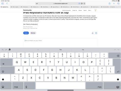 how to add number row in ipad keyboard