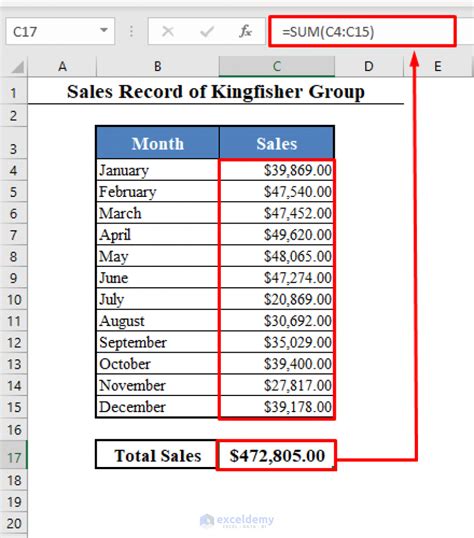 how to add numbers in excel sheet