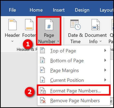 how to add numbers in word document