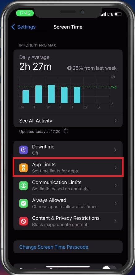how to add passcode to app limit