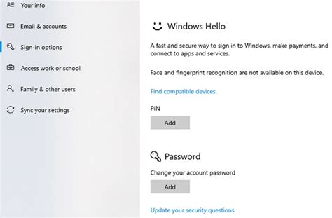 how to add password on windows pc