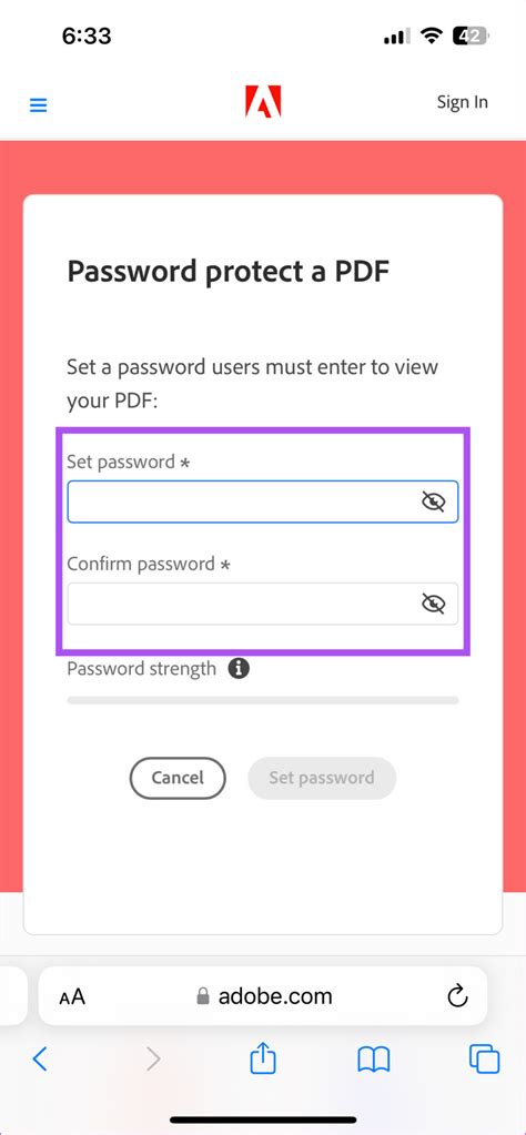 how to add password to pdf for free