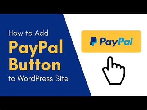 how to add paypal button to wordpress website