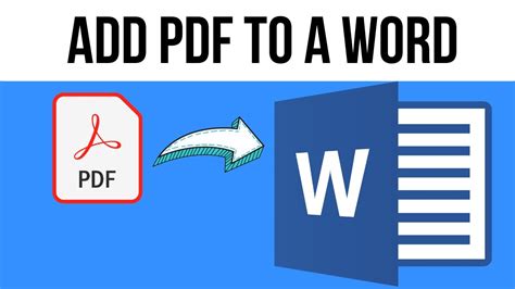 how to add pdf file in word file