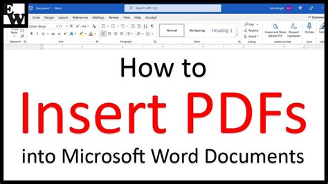 how to add pdf file in word mac