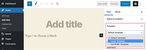 how to add post template in wordpress