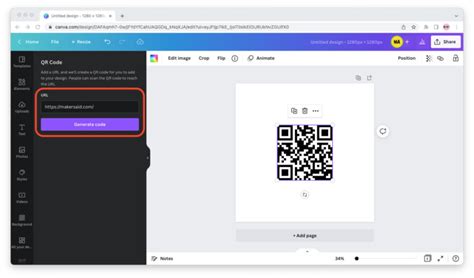 how to add qr code in canva