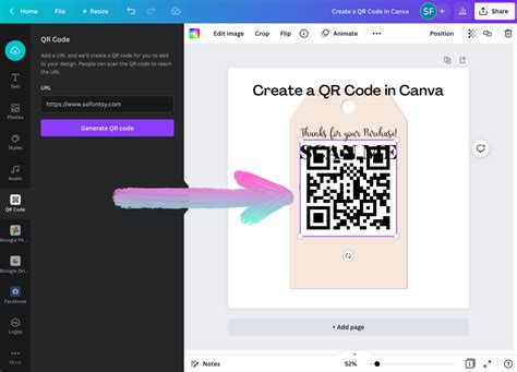 how to add qr code to canva invite