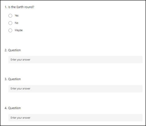 how to add questions in microsoft forms