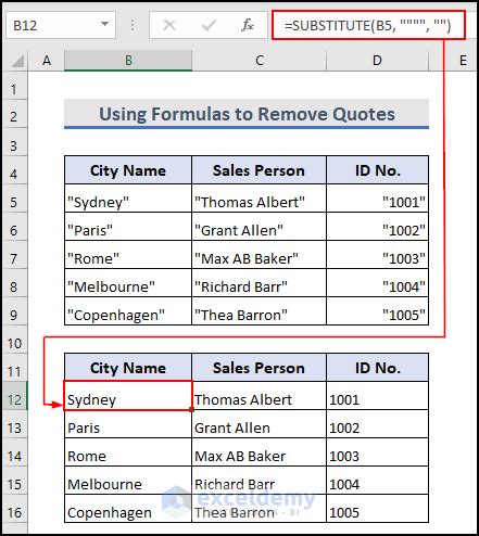 how to add quotes in excel using formula