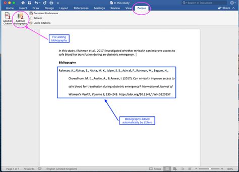 how to add reference in word using zotero