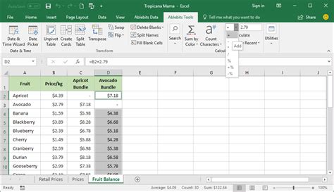 how to add rows in excel formula bar