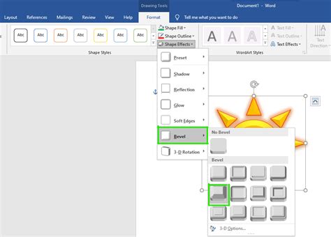 how to add shape in word document