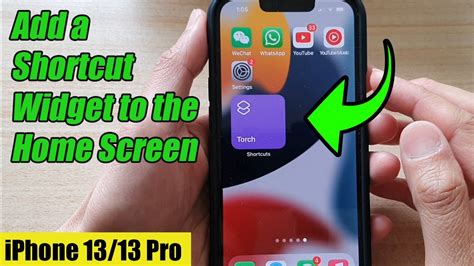 how to add shortcuts on iphone 13