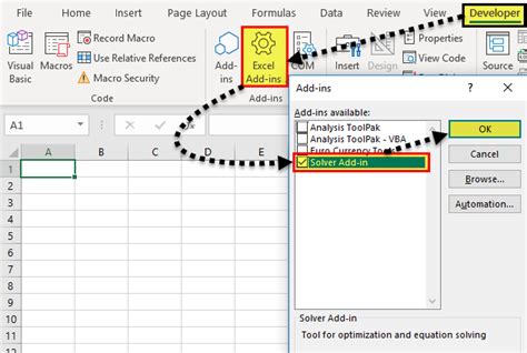 how to add solver to excel
