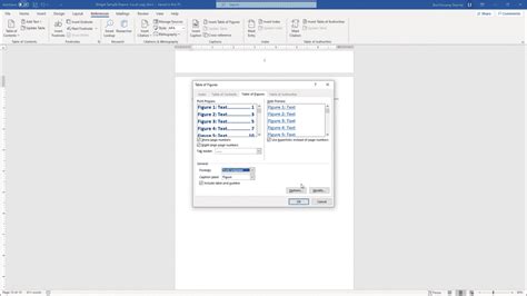 how to add something to table of figures in word