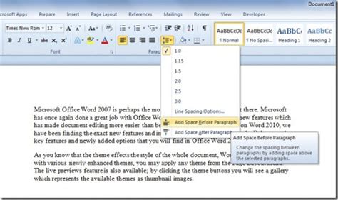 how to add space before word in excel