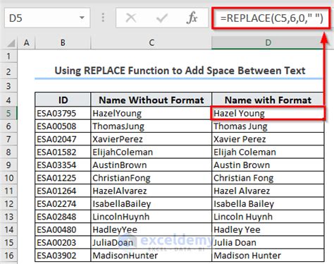how to add space in front of text in excel